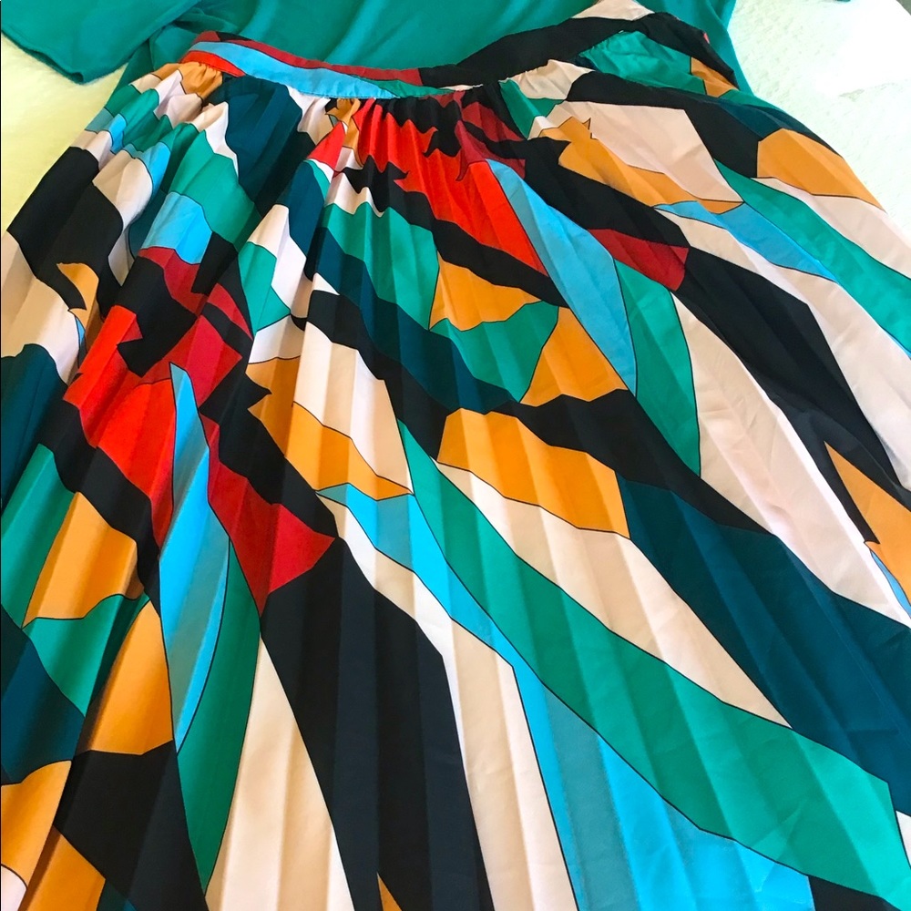 Multi Color Skirt & Blouse